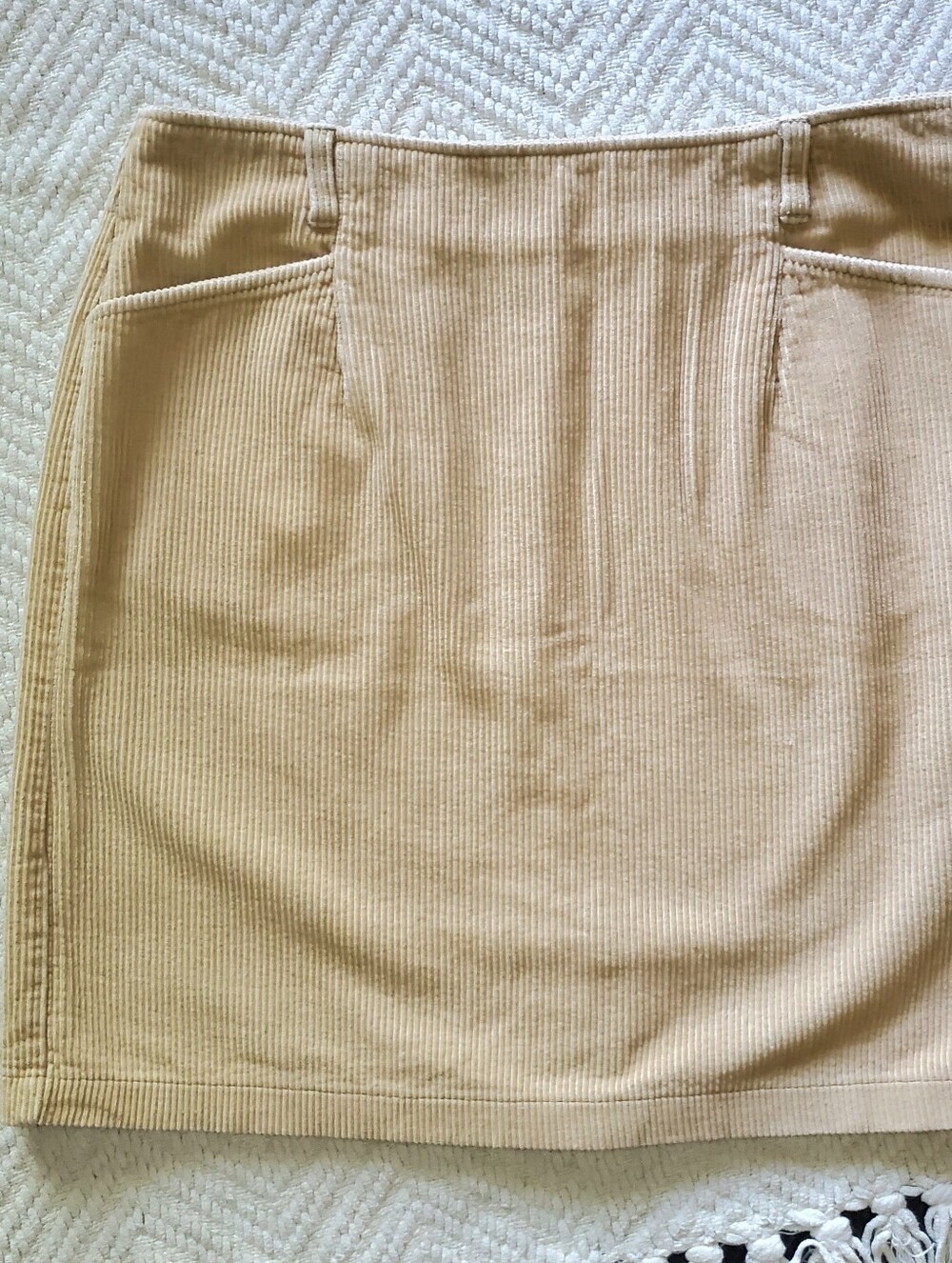 ☀️FLASH SALE!!☀️ Vintage Eddie Bauer Tan Corduroy Mini Skirt 90s Collegiate